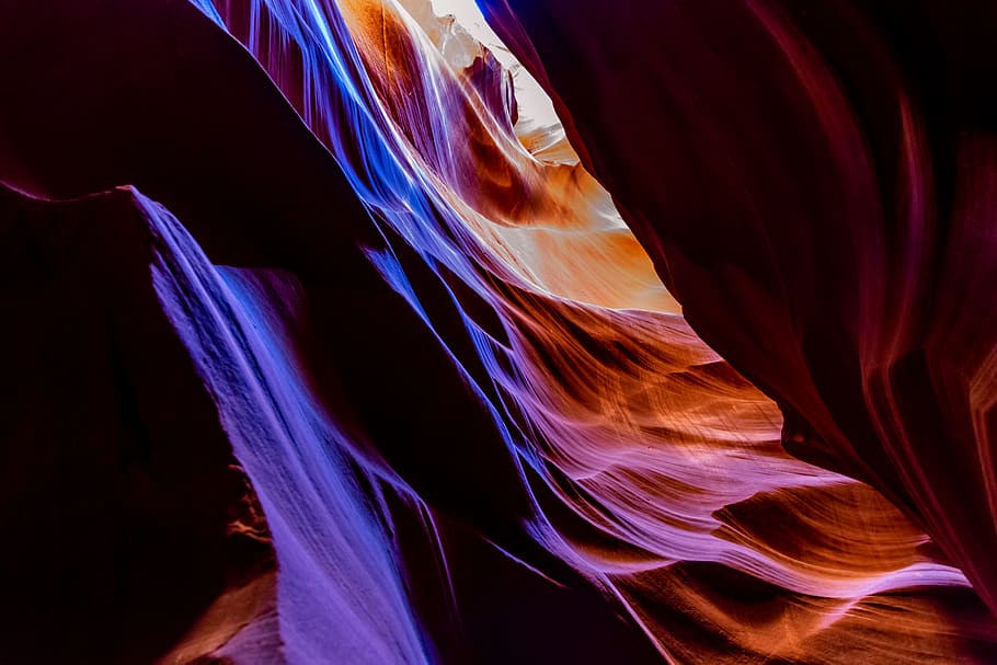 antelope canyon, pattern, no people, rock, rock - object, rock formation HD wallpaper