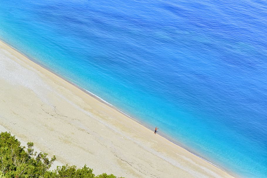 turquoise, beach, blue, myrtos, kefalonia, island, coastline HD wallpaper