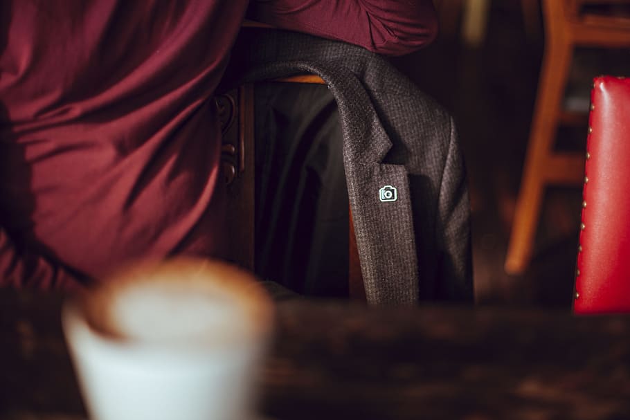 pin, camera, formal, coat, black, midsection, men, real people HD wallpaper
