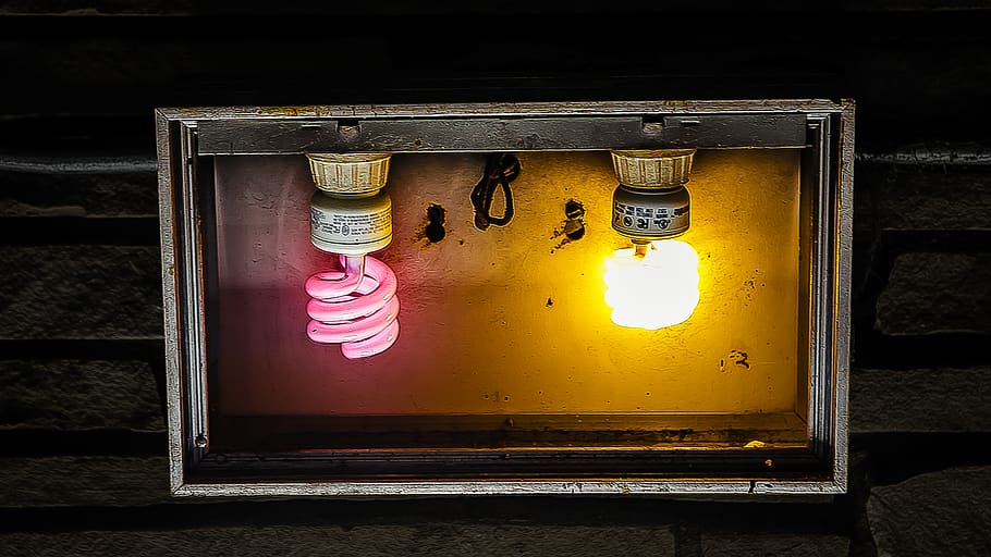 lights, high-def, exit, contrast, no people, pink color, communication HD wallpaper