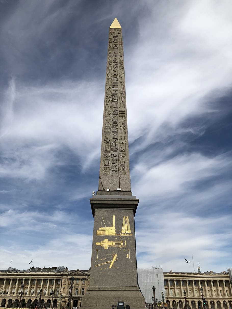 paris, art, architecture, sky, pyramid, france, travel, obelisk HD wallpaper