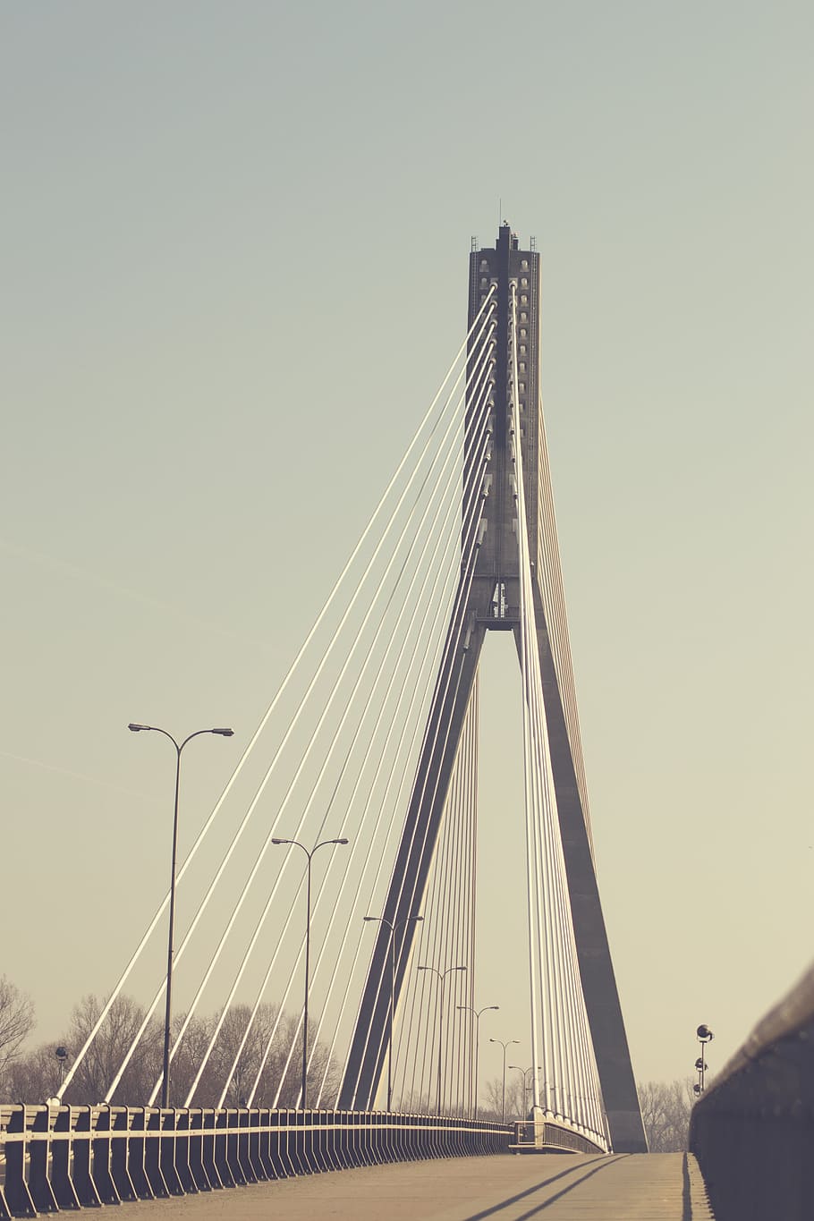 Photo of Suspension Bridge, architecture, daylight, empty, empty street HD wallpaper