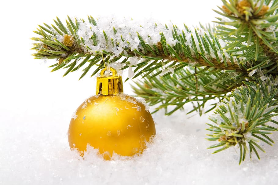 ball, snow, shine, isolated, wallpaper, decoration, fun, white HD wallpaper