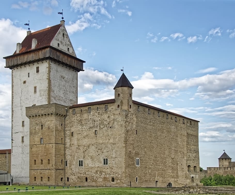estonia, narva, hermann festivals, castle, fortress, historically, HD wallpaper