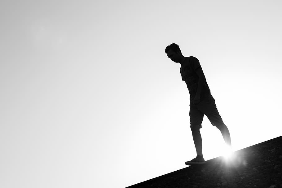light, contrast, dark, silhouette, sunset, evening, glow, bright HD wallpaper