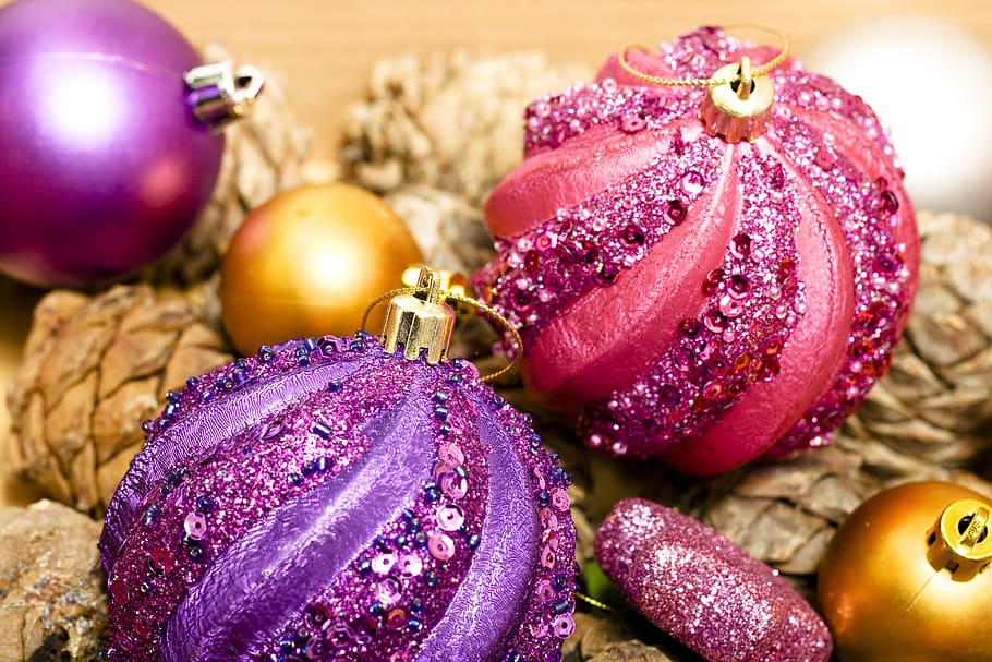 background, ball, bauble, blue, blur, bright, celebration, christmas HD wallpaper