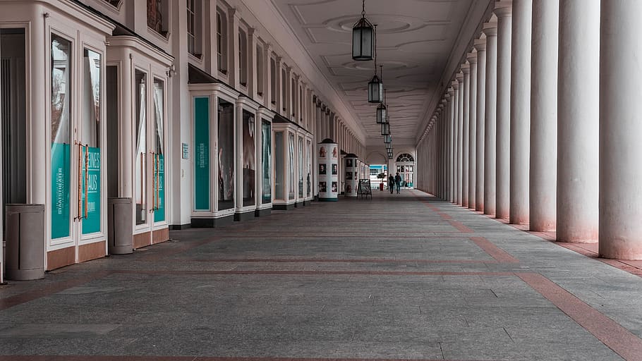 corridor, human, person, flooring, germany, wiesbaden, wiesbaden theater HD wallpaper