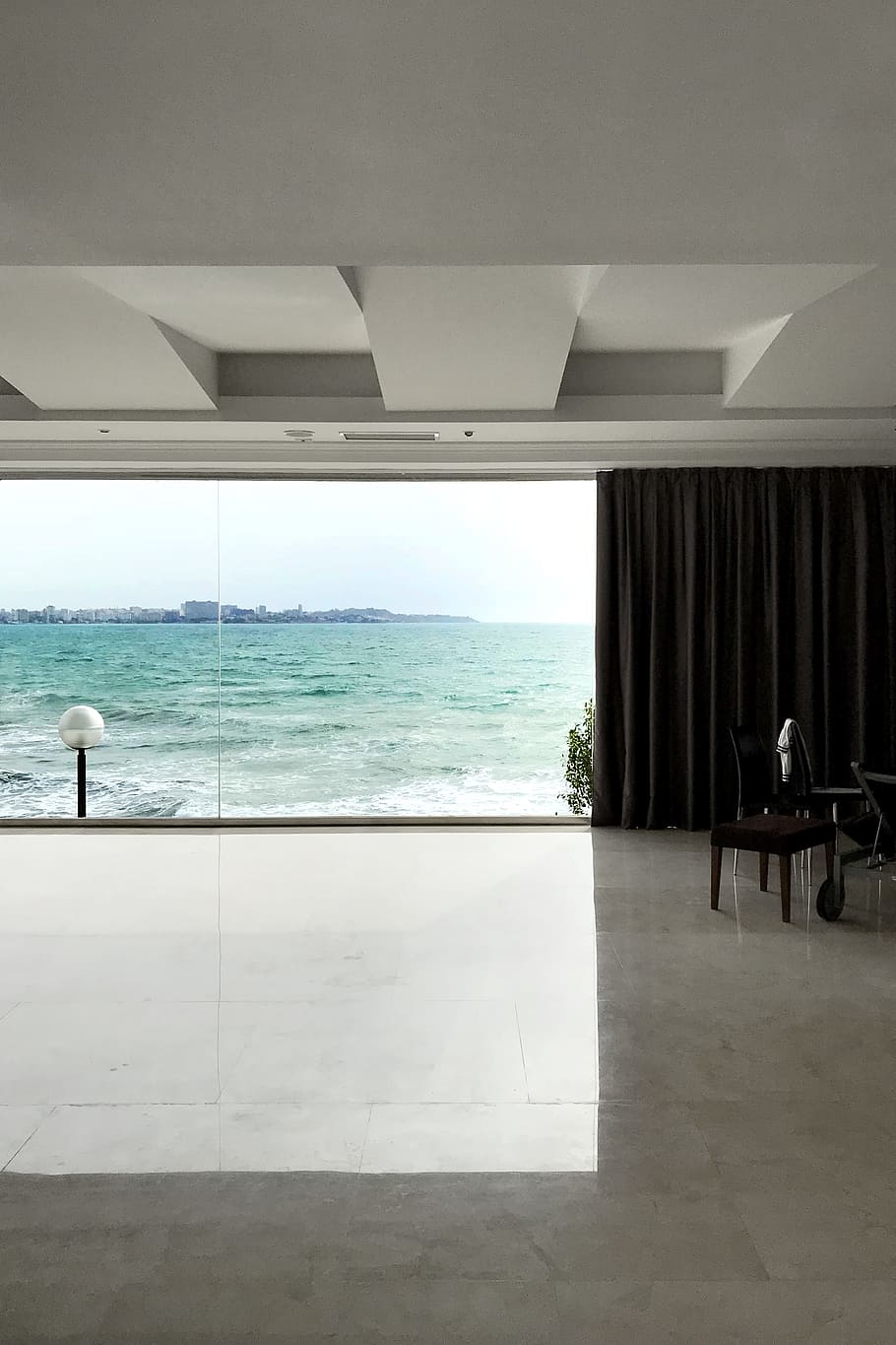 glass window facing sea, water, architecture, indoors, real people HD wallpaper