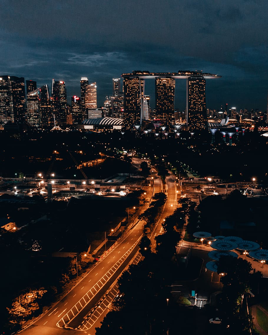 cityscape during nighttime, outdoors, nature, landscape, scenery HD wallpaper