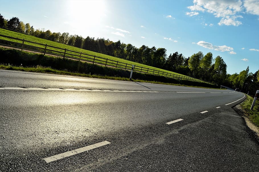 sweden, road, transportation, sky, tree, plant, symbol, nature HD wallpaper