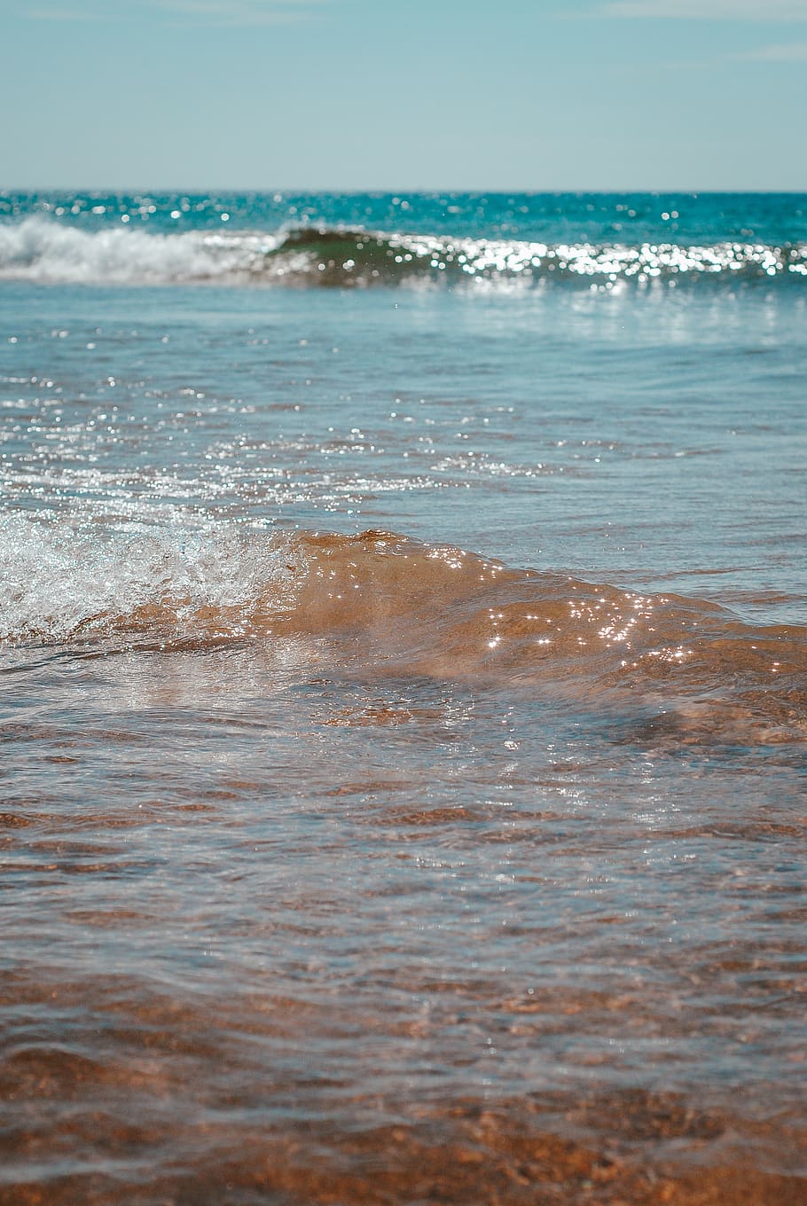 ocean waves at daytime, sea, water, motion, beach, land, beauty in nature HD wallpaper