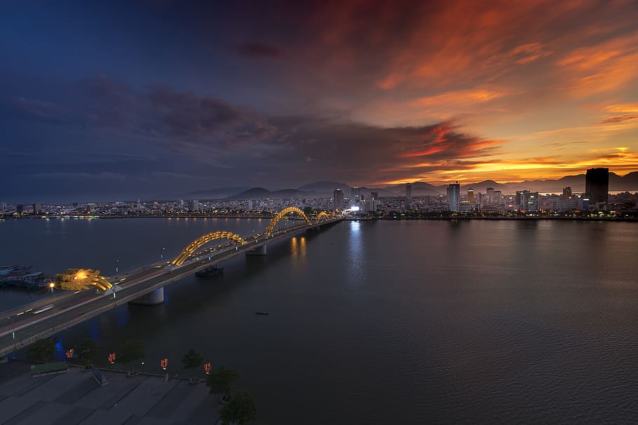 Bird's Eye View Of City During Dawn, 4k wallpaper, architecture