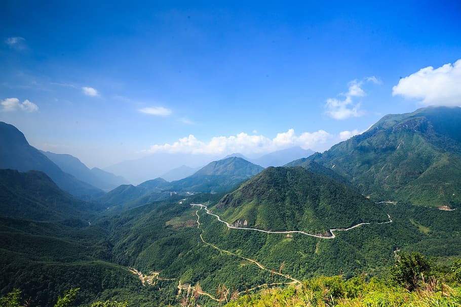Landscape Photo of Brown and Green Mountains, beautiful, environment HD wallpaper