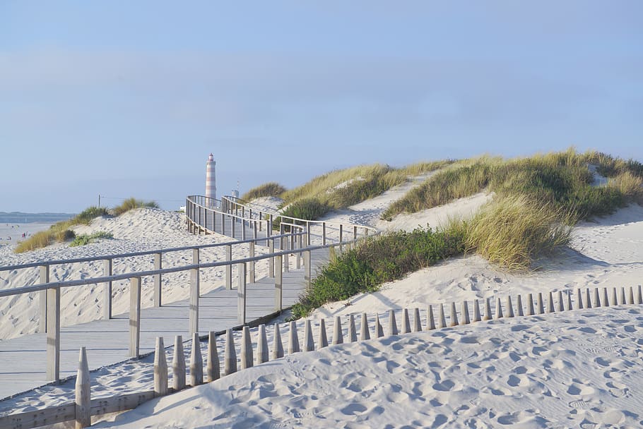 portugal, aveiro, sand, land, beach, sky, nature, no people HD wallpaper