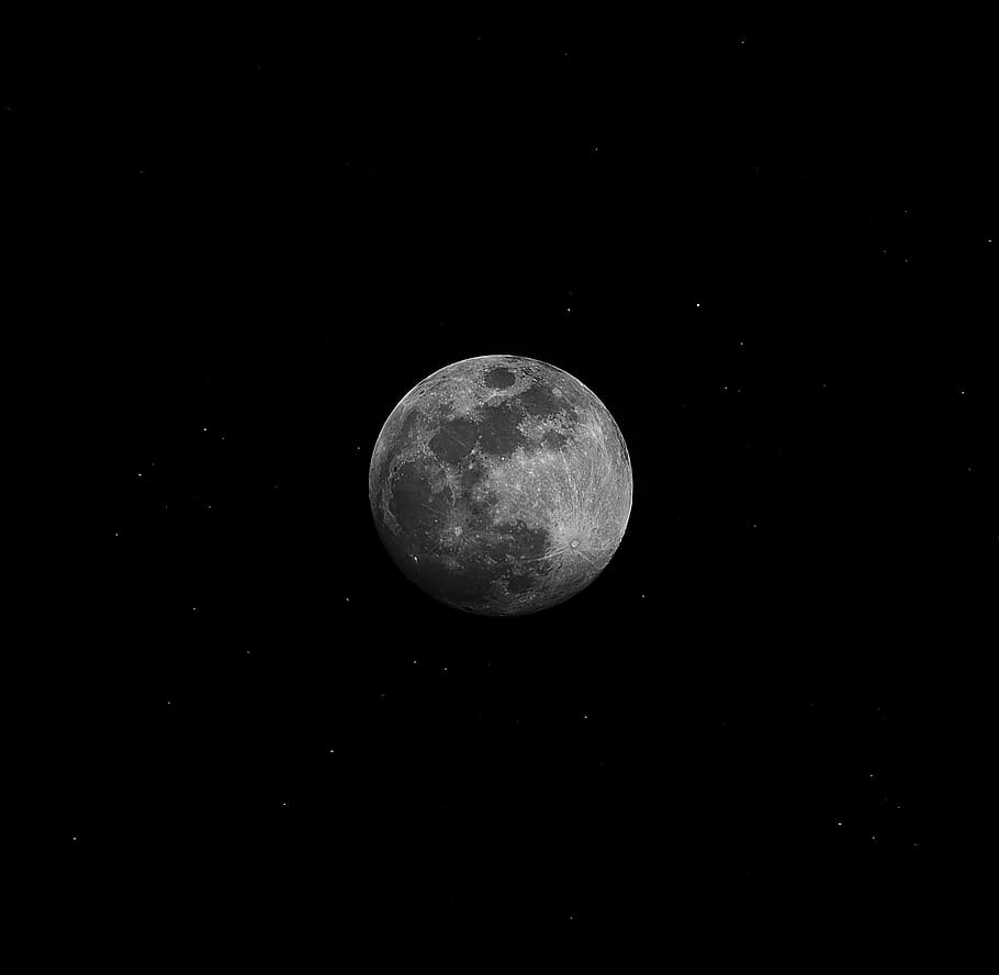 full moon, astronomy, space, night, sky, planetary moon, moon surface HD wallpaper
