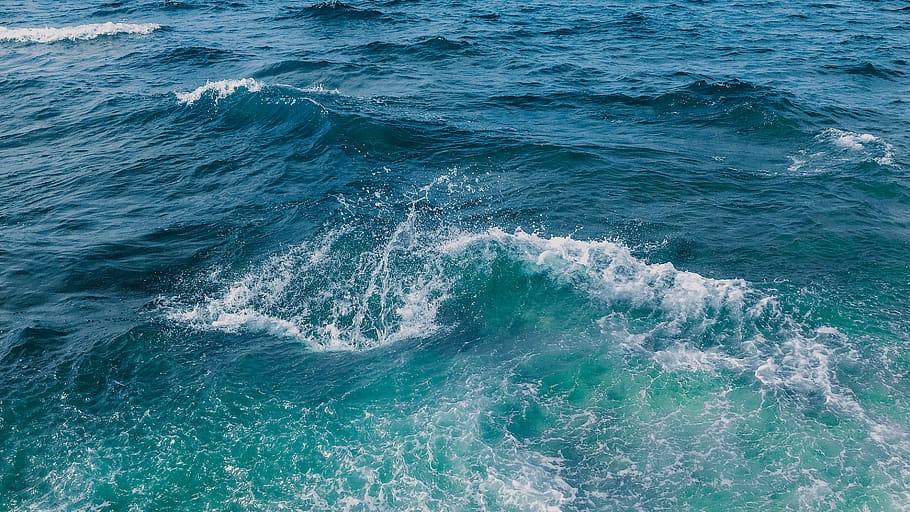 blue, ocean, wave, sea, water, beauty in nature, no people HD wallpaper