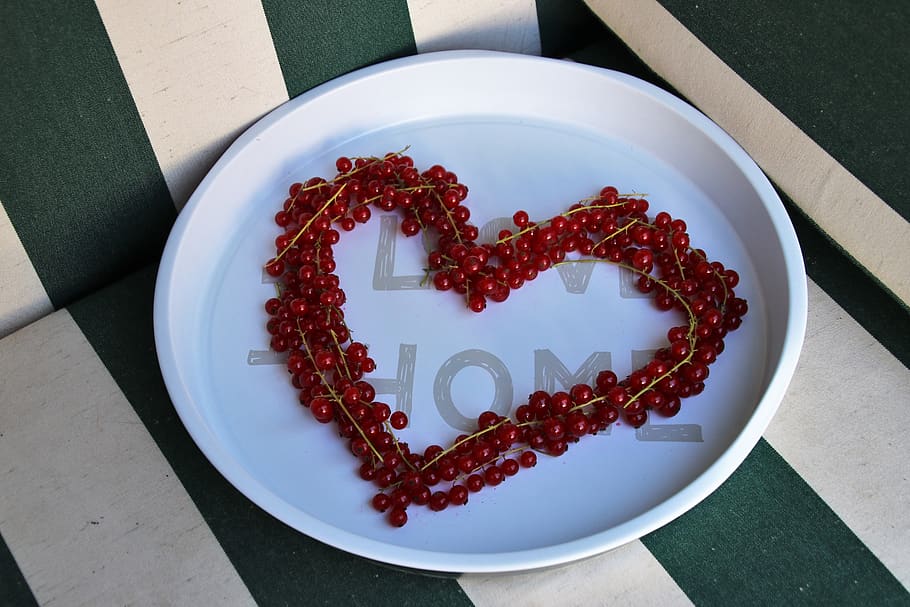 heart, fruit, currant, basket, relaxation, summer, eat, food HD wallpaper
