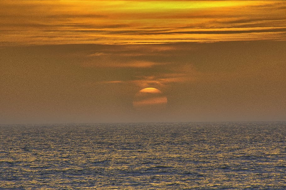 sunset, beach, sea, ocean, dusk, landscape, costa, sunrise HD wallpaper
