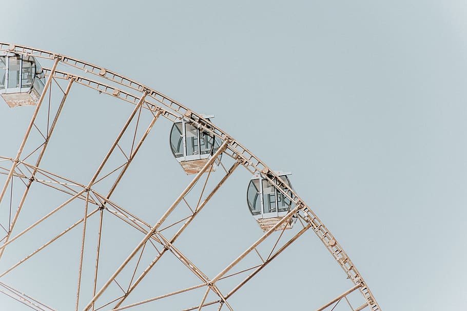 ferris wheel, amusement park ride, sky, architecture, arts culture and entertainment HD wallpaper