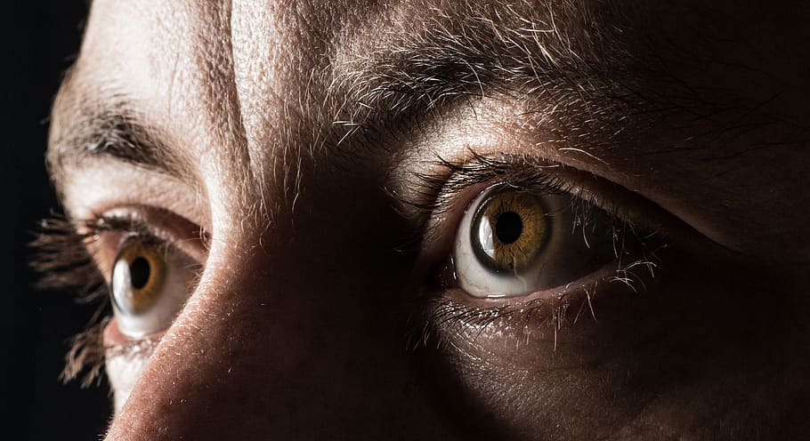brown human eye, skin, contact lens, face, person, photo, photography HD wallpaper