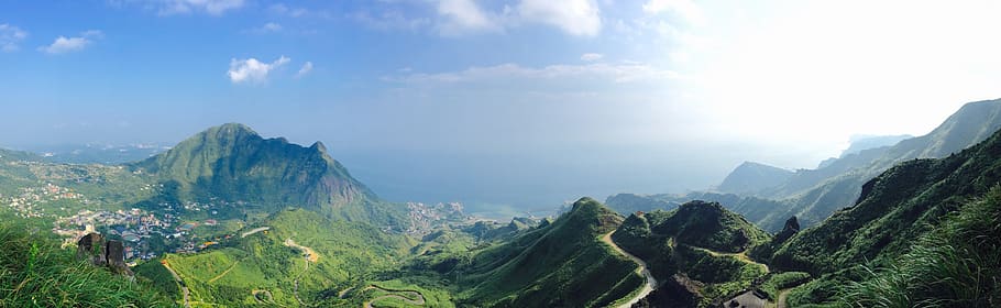 Green Mountains, daylight, HD wallpaper, high, landscape, mobilechallenge HD wallpaper