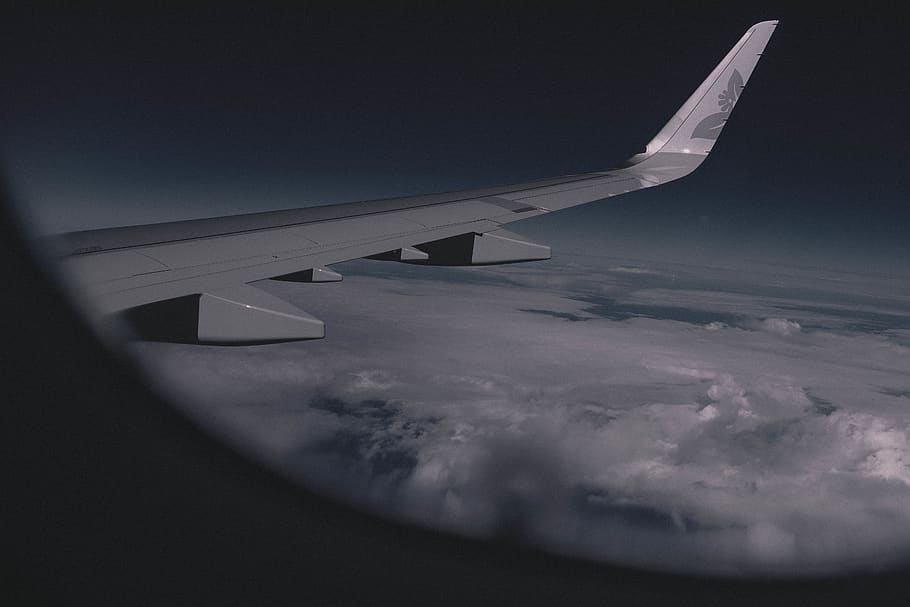airliner window seat, transportation, vehicle, aircraft, airplane HD wallpaper