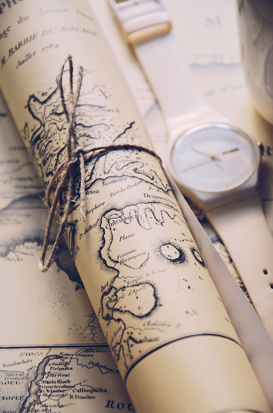 White and Black Map, close-up, document, indoors, instrument HD wallpaper