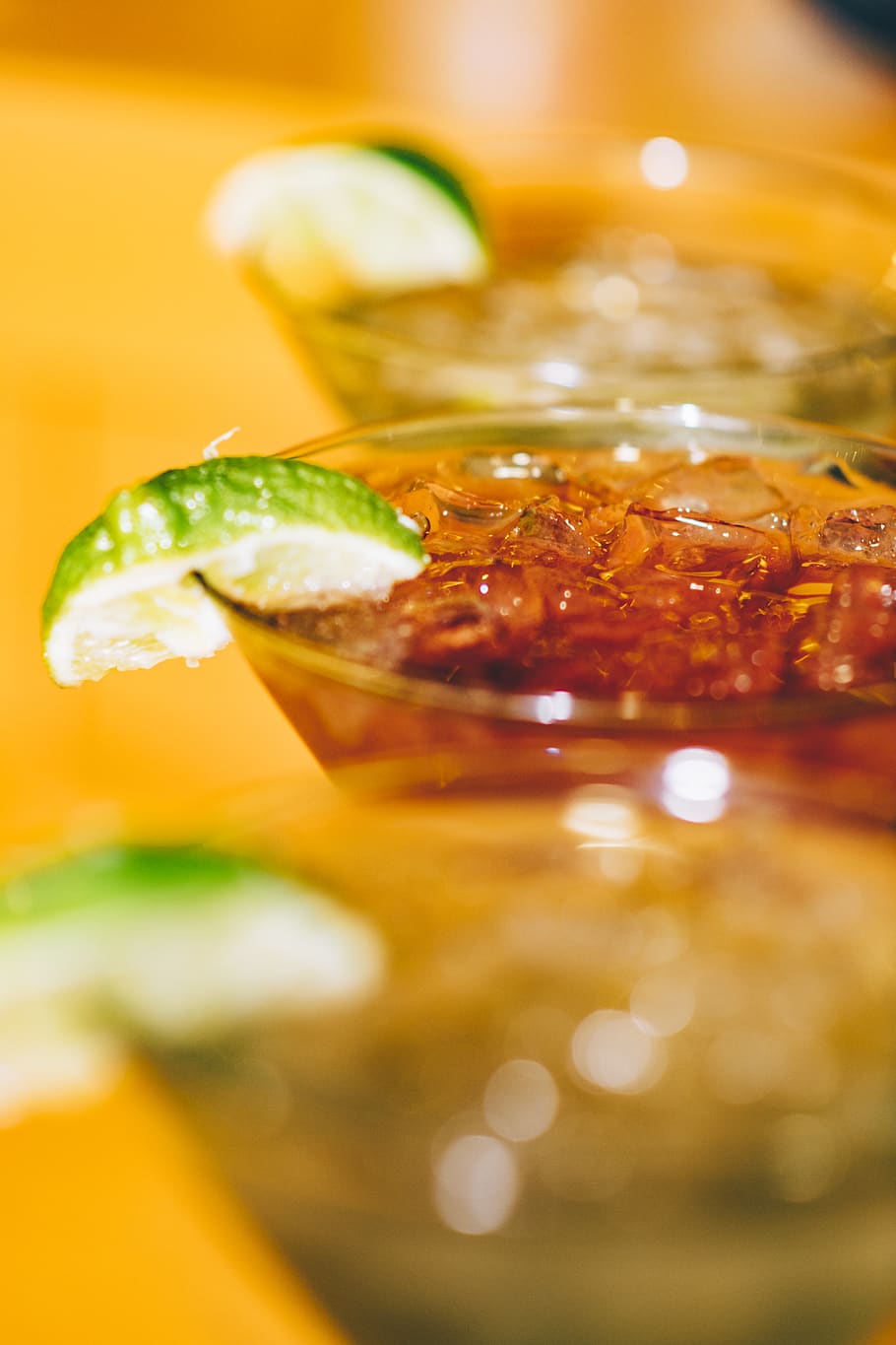 three martini glasses, food, food and drink, close-up, freshness HD wallpaper