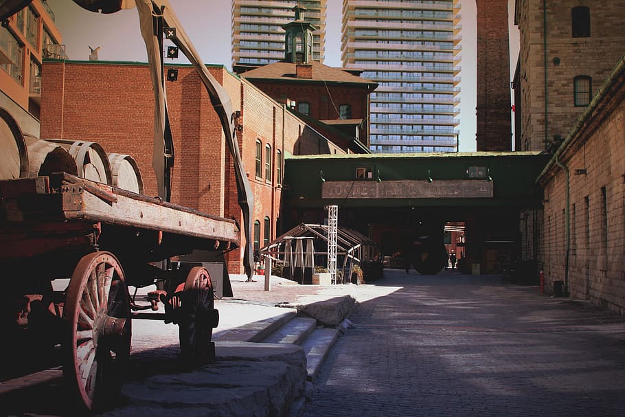 distillery district, toronto, built structure, architecture HD wallpaper