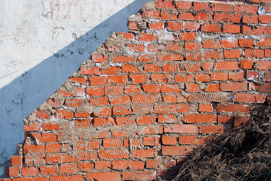 bricks, brickwall, brickwork, brown, building, dirty, horizontal HD wallpaper
