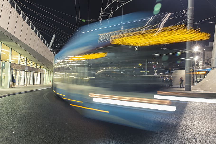 netherlands, arnhem, blur, motion, public transportation, transit HD wallpaper
