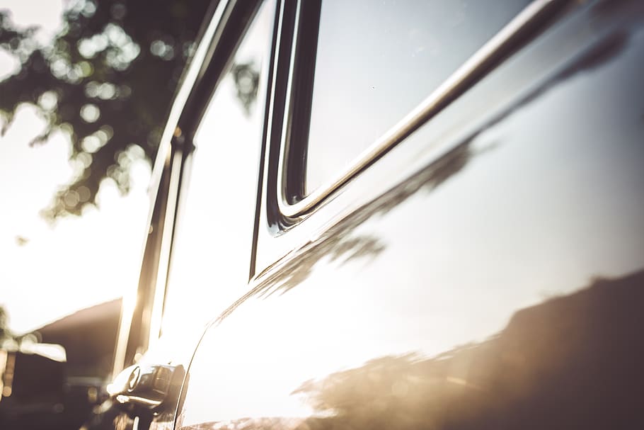black car during daytime, mirror, car mirror, light, flare, sunlight HD wallpaper