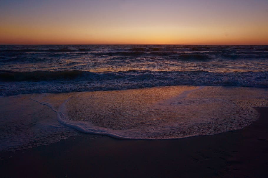 sea waves during golden hour, water, ocean, nature, outdoors HD wallpaper