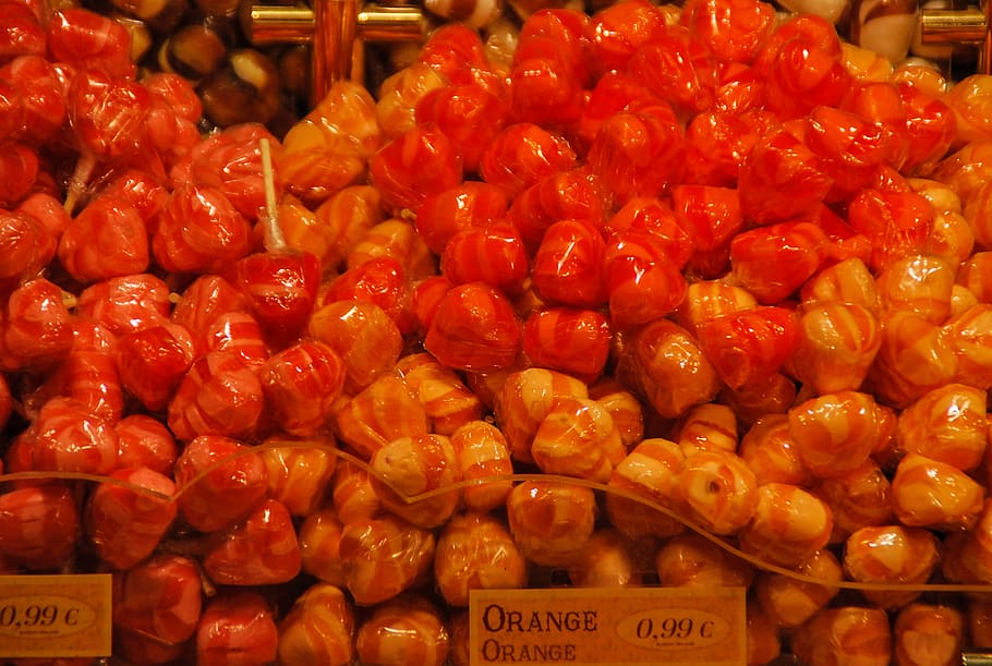 candies, colours, red, sweets, food, food and drink, retail HD wallpaper