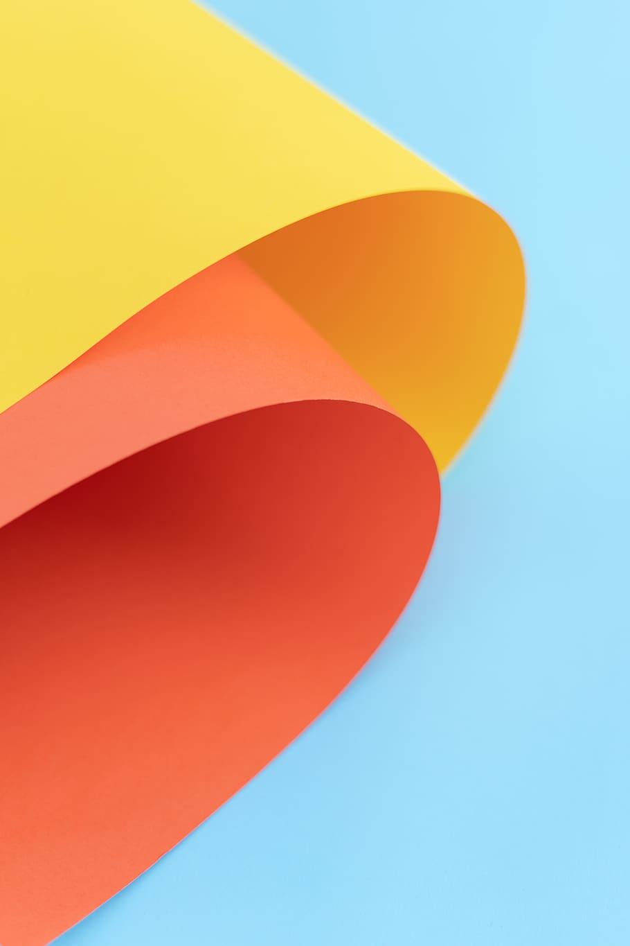 art, graphics, ball, balloon, paper, blue, yellow, minimalism HD wallpaper