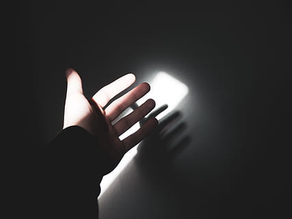 lighting, person, human, hand, finger, led, lamp, flare, spotlight HD wallpaper
