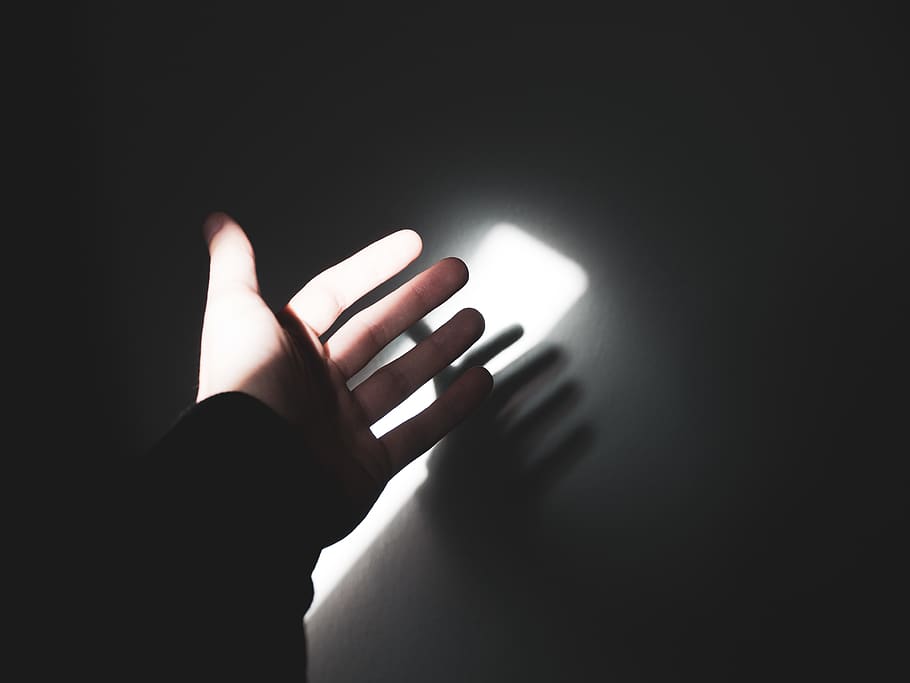 lighting, person, human, hand, finger, led, lamp, flare, spotlight HD wallpaper