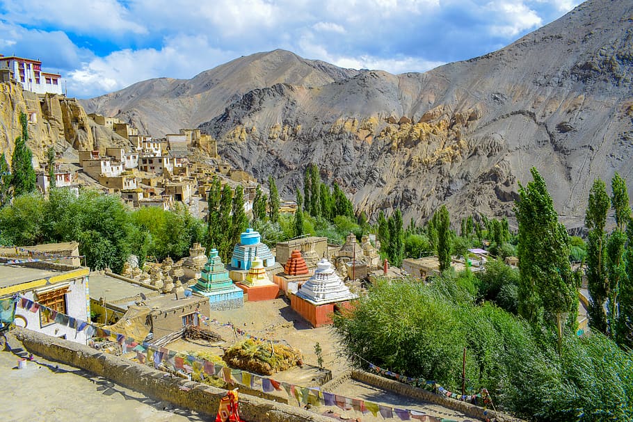 leh, ladakh, mountains, kashmir, india, landscape, travel, nature