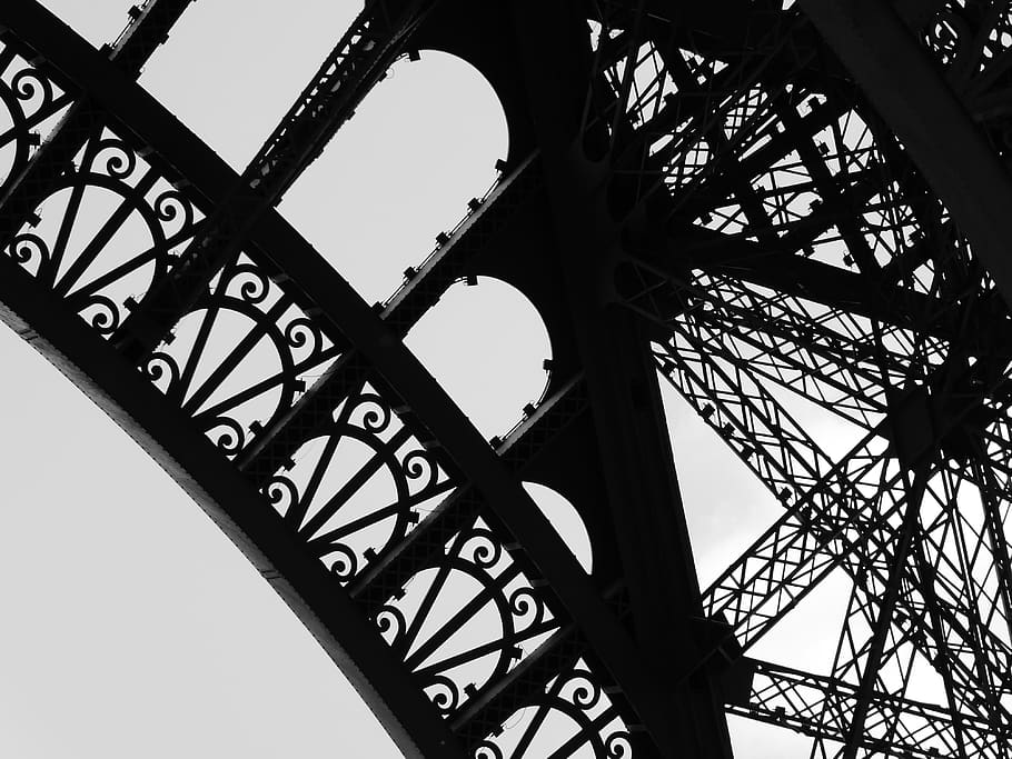 france, paris, structure, architecture, metal, built structure HD wallpaper