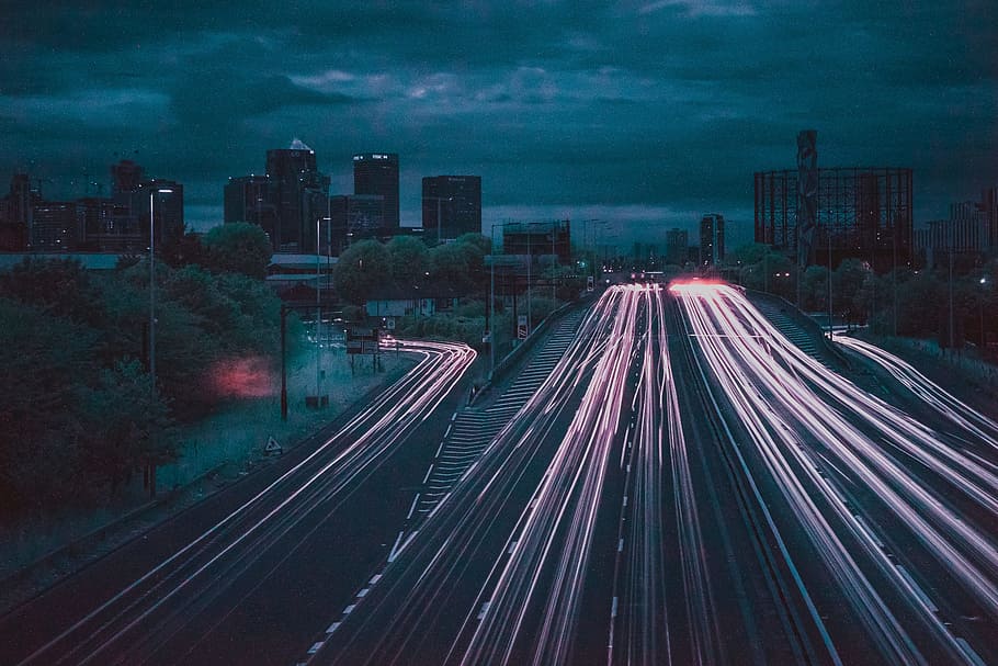 cars travelling on road, traffic, speed, nature, light, street HD wallpaper