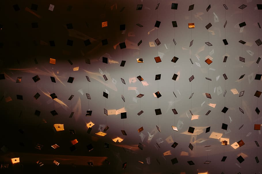 gray wired hanging decors, low angle view, mid-air, celebration HD wallpaper