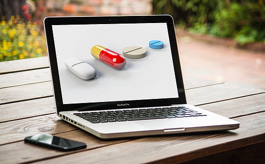 online, pharmacy, shop, e-commerce, capsule, medication, computer HD wallpaper