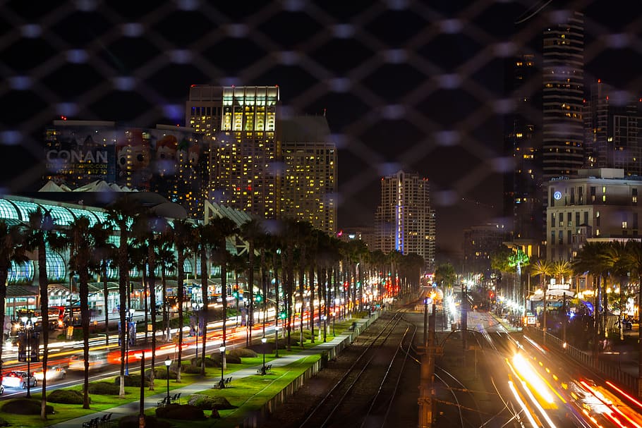 united states, san diego, san diego convention center, train station, HD wallpaper