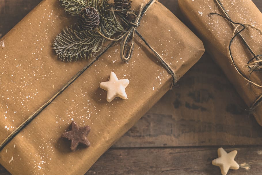 december, christmas, festive, background, presents, decoration HD wallpaper