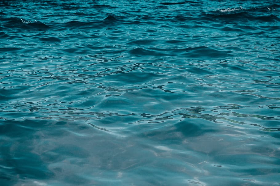 Blue Water, clean, clear, ocean, ripple, sea, full frame, backgrounds HD wallpaper