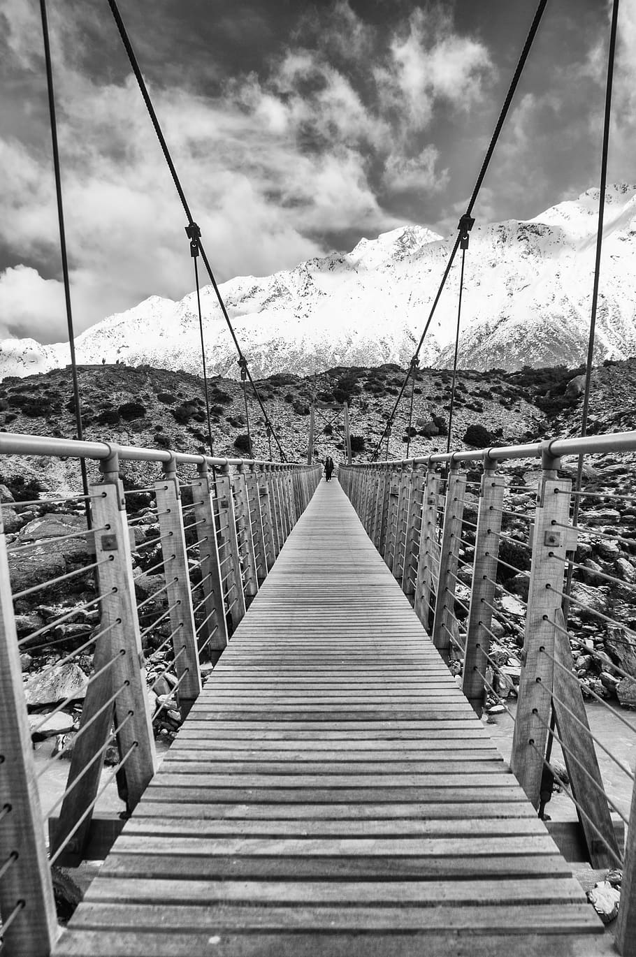 new zealand, mt cook national park, hooker valley track, mountains