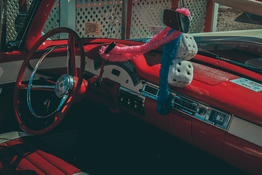 red steering wheel, automobile, transportation, machine, film HD wallpaper