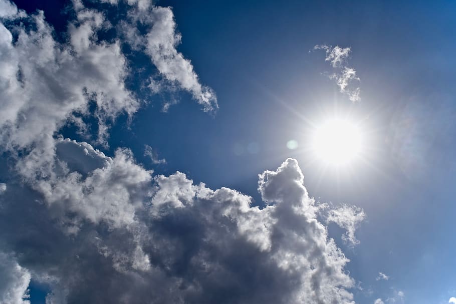 india, shimla, cloudscape, sun, blue, sunshine, sky, cloud - sky HD wallpaper
