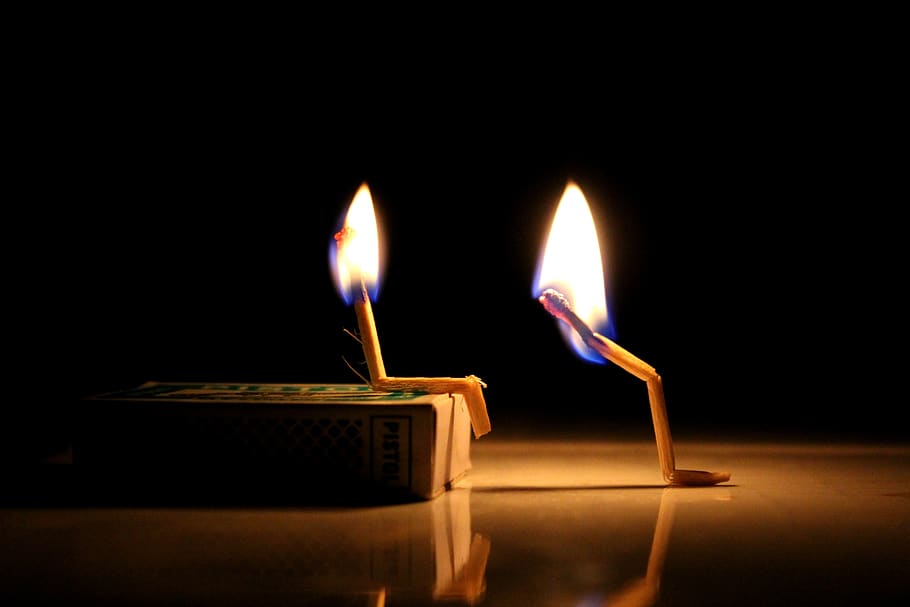burning, fire, flame, fire - natural phenomenon, heat - temperature HD wallpaper