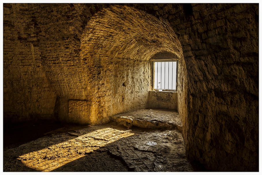 castle, light, prison, grating, croatia, trogir, fortress, architecture HD wallpaper